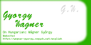 gyorgy wagner business card