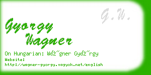 gyorgy wagner business card